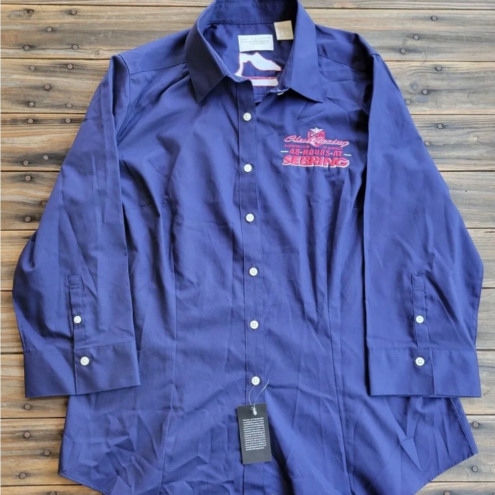 Porsche Club Racing PCA Women's Button
Up Shirt Large New.